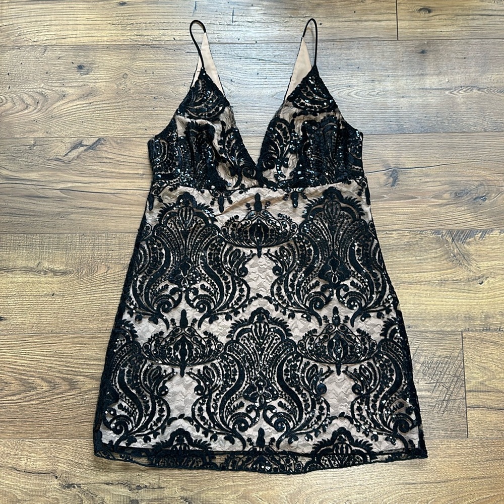 Free People Night Shimmers Mini Sequin Dress